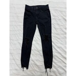 American Eagle‎ Outfitters Women's Black High Rise Dream Jean Size 2 Short